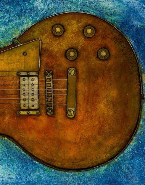 Gibson Les Paul Custom | Framed Giclee Print on Canvas